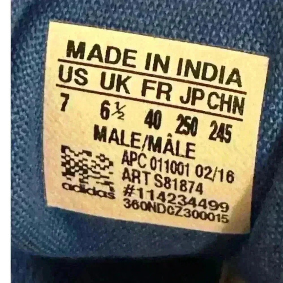 RARE🔥 Adidas Adicolor Stan Smith Blue & White Net‎ Sz 7 Men's - Picture 2 of 13